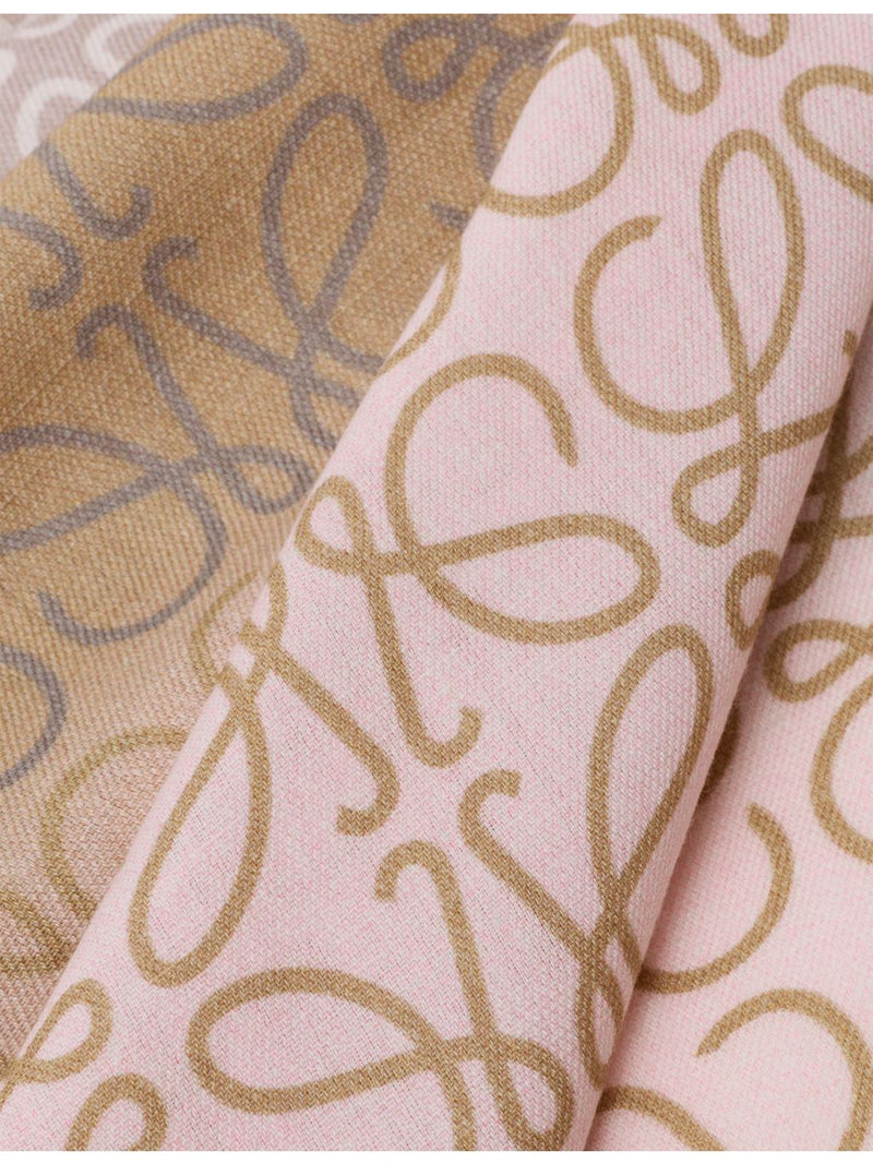 Loewe striped wool silk cashmere scarf 200cm (British brand)