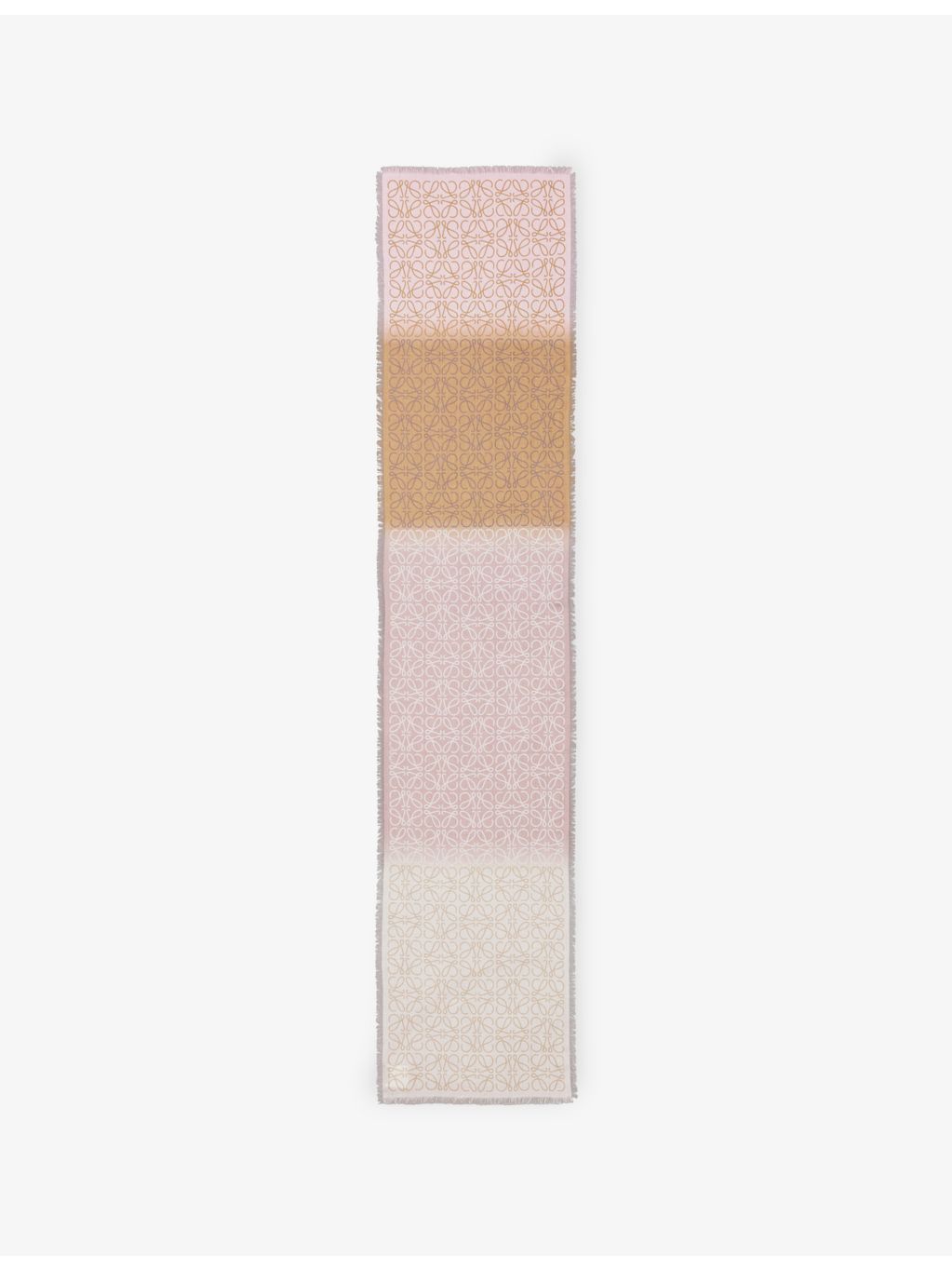 Loewe striped wool silk cashmere scarf 200cm (British brand)