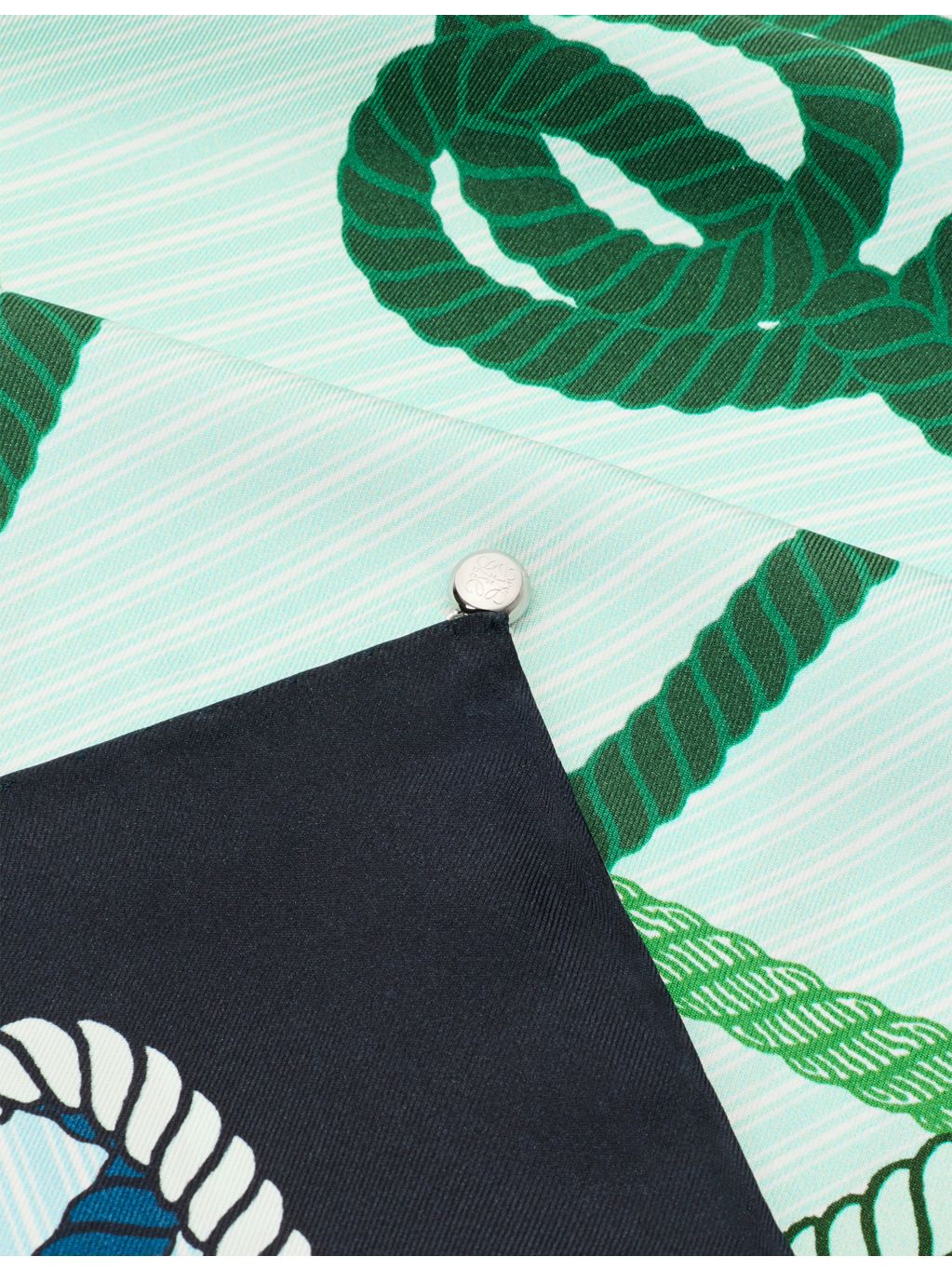 Loewe silk scarf double L pattern 90cm, imported from the UK
