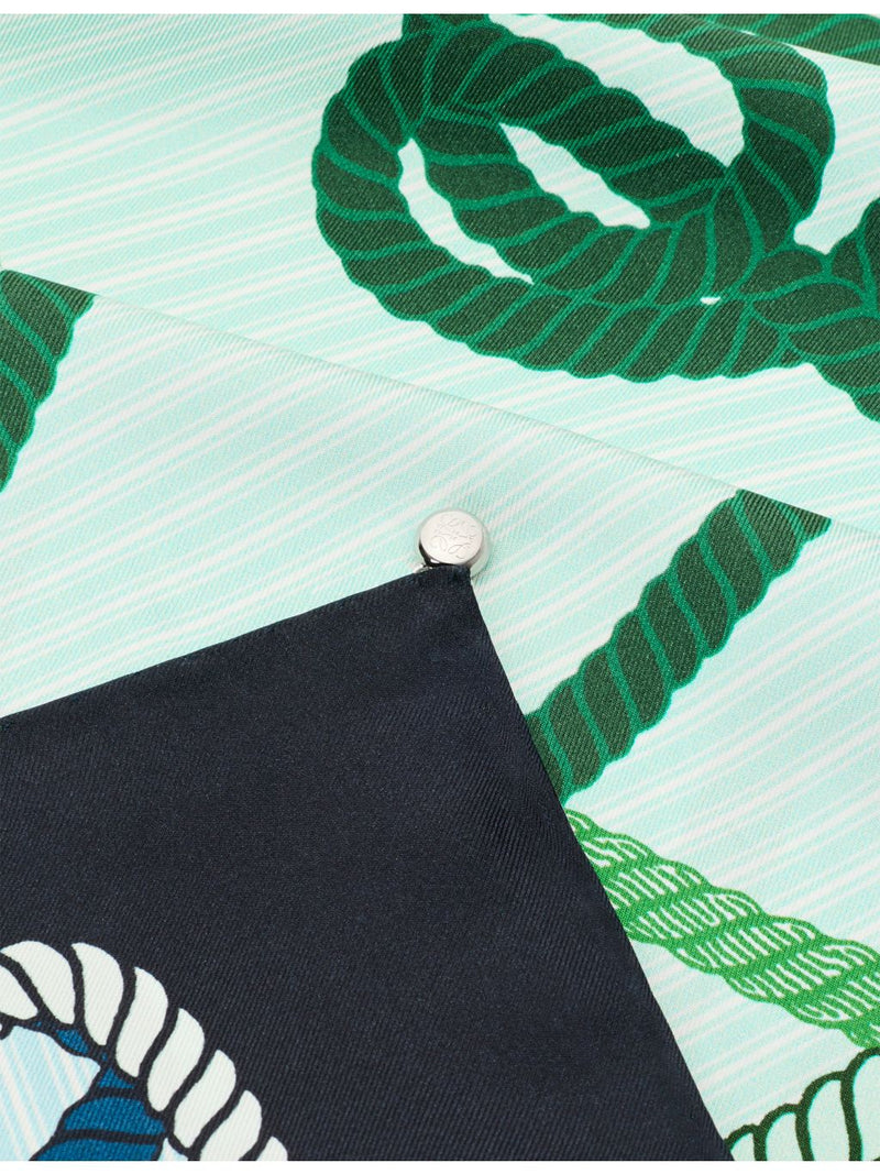Loewe silk scarf double L pattern 90cm, imported from the UK