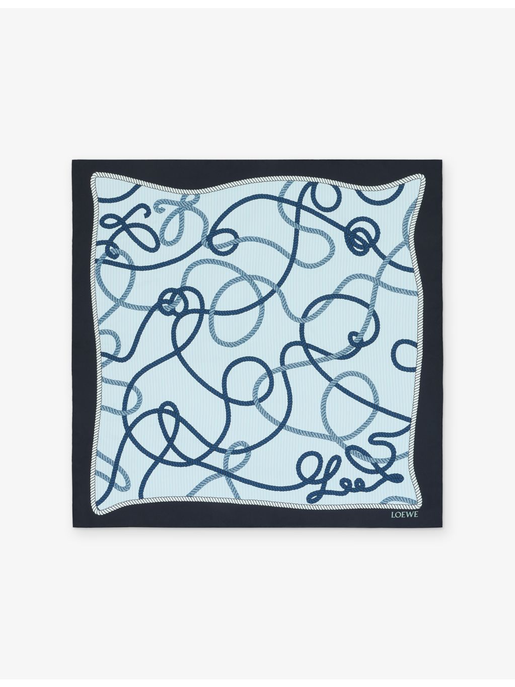 Loewe silk scarf double L pattern 90cm, imported from the UK