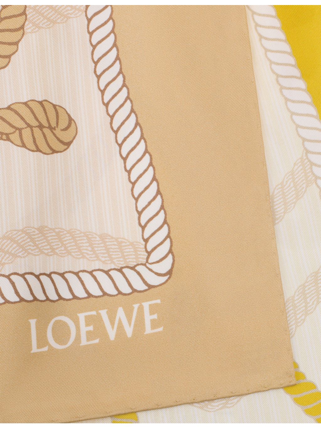 Loewe silk square scarf Double L artwork print 90cm (British brand)