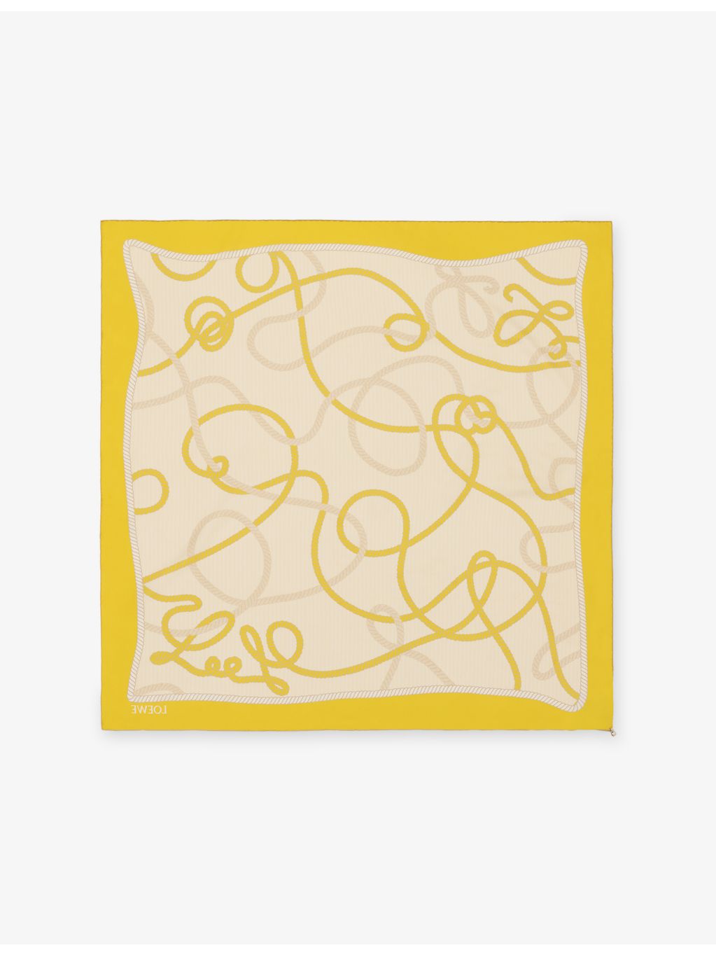 Loewe silk square scarf Double L artwork print 90cm (British brand)