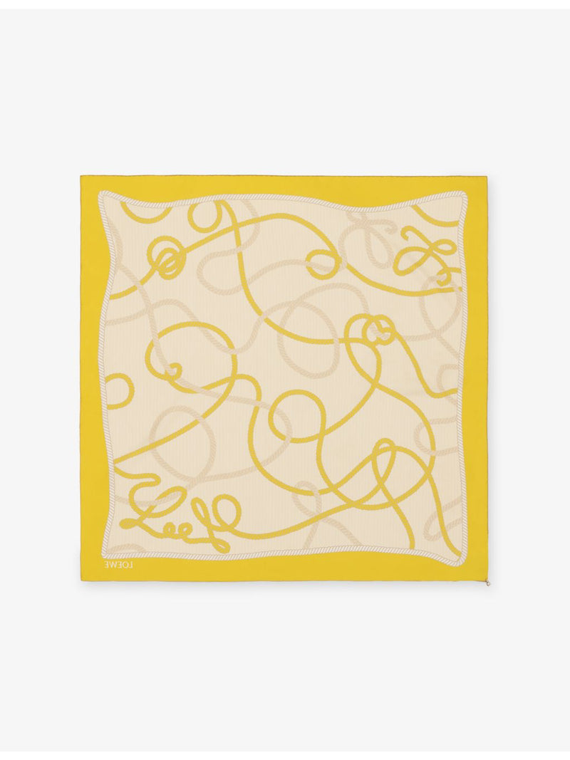 Loewe silk square scarf Double L artwork print 90cm (British brand)