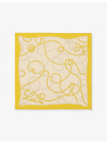 Loewe silk square scarf Double L artwork print 90cm (British brand)