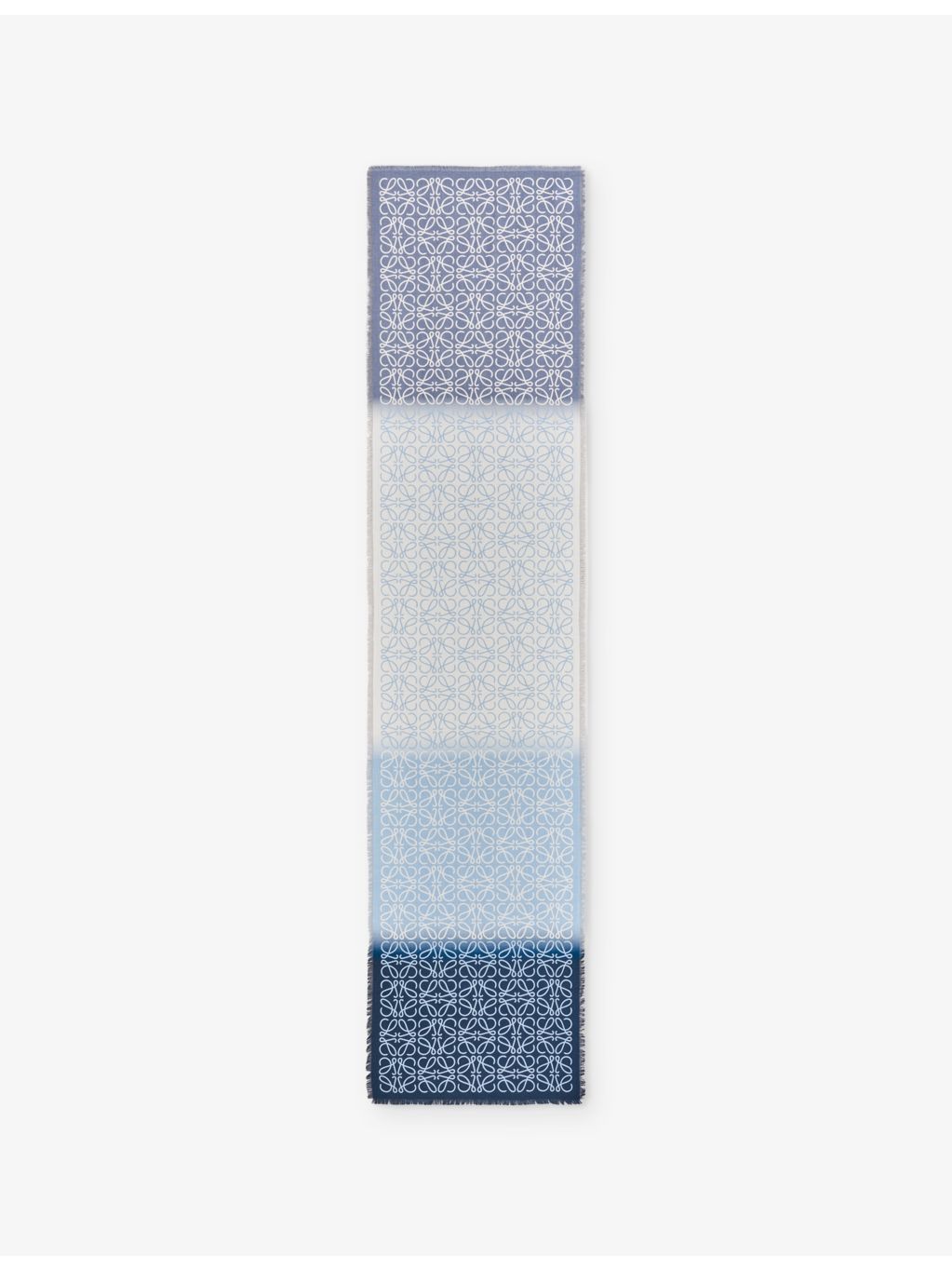 Loewe striped Anagram wool silk cashmere-blend scarf 200cm (British brand)
