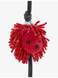 Loewe bag charm lion head leather crochet beaded, imported from the UK