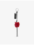 Loewe bag charm lion head leather crochet beaded, imported from the UK