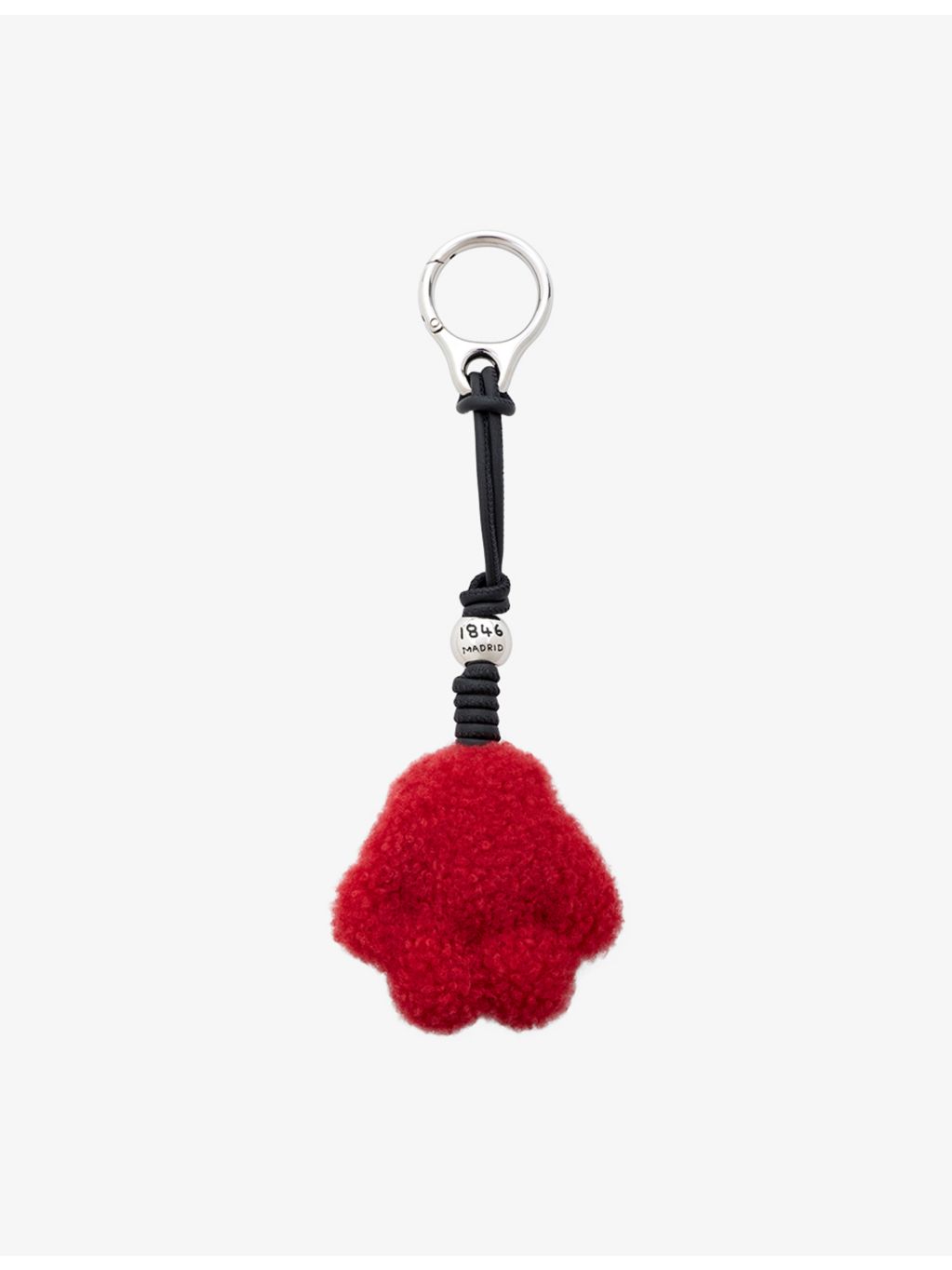 Loewe paw-shaped beaded leather bag charm, imported from the UK