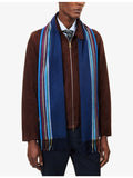 Paul Smith striped logo cashmere scarf - British product