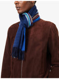 Paul Smith striped logo cashmere scarf - British product