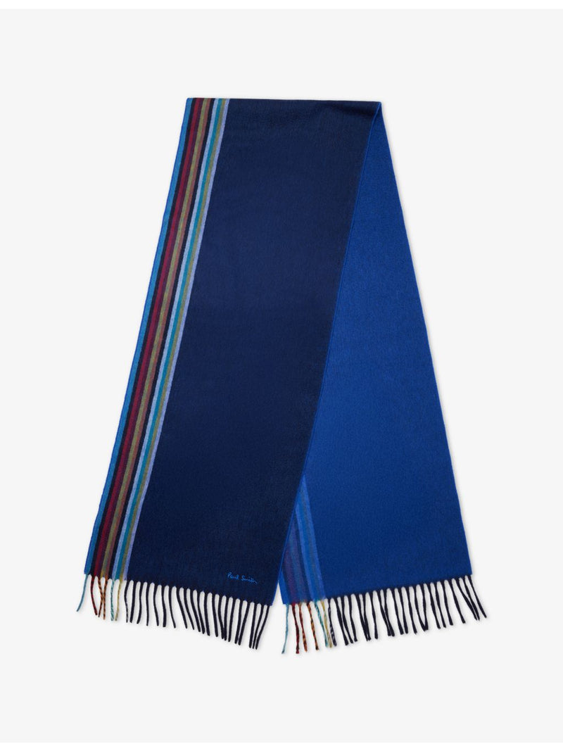 Paul Smith striped logo cashmere scarf - British product