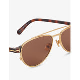 Tom Ford FT1361 Anthony 02 aviator sunglasses, imported from the UK