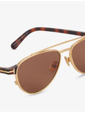 Tom Ford FT1361 Anthony 02 aviator sunglasses, imported from the UK