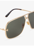 Tom Ford metal aviator sunglasses FT1204, UK version