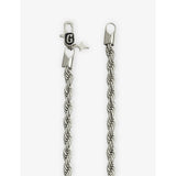 GLD white rhodium-plated silver rope chain 4mm, imported from the UK