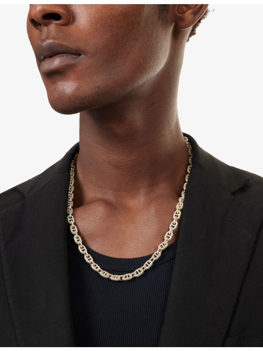 GLD Valentina Iced 18ct gold plated chain (British brand)