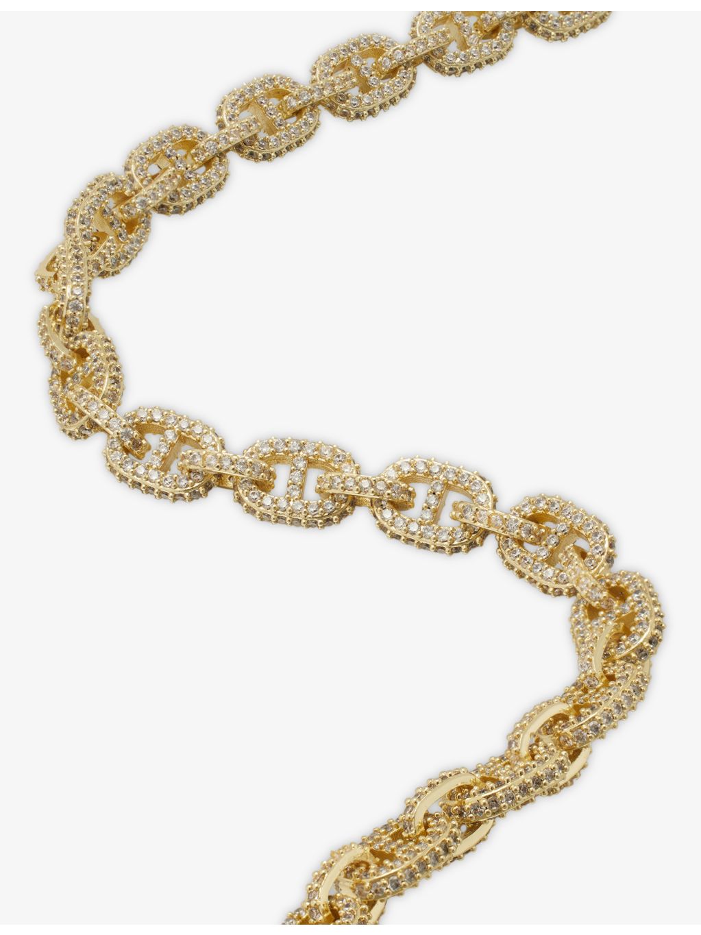 GLD Valentina Iced 18ct gold plated chain (British brand)