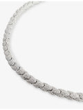 GLD snake link necklace 14ct white gold plated cubic zirconia, UK version