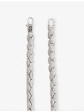GLD snake link necklace 14ct white gold plated cubic zirconia, UK version
