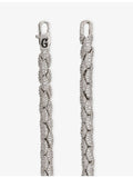 GLD Reptile 14ct white-gold plated cubic zirconia link chain (British brand)