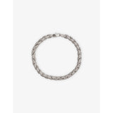 Reptile 14ct White-Gold Plated And Pavé Cubic-Zirconia Link Chain - 8in