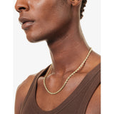GLD rope chain necklace 4mm in 18ct gold-plated silver, UK version