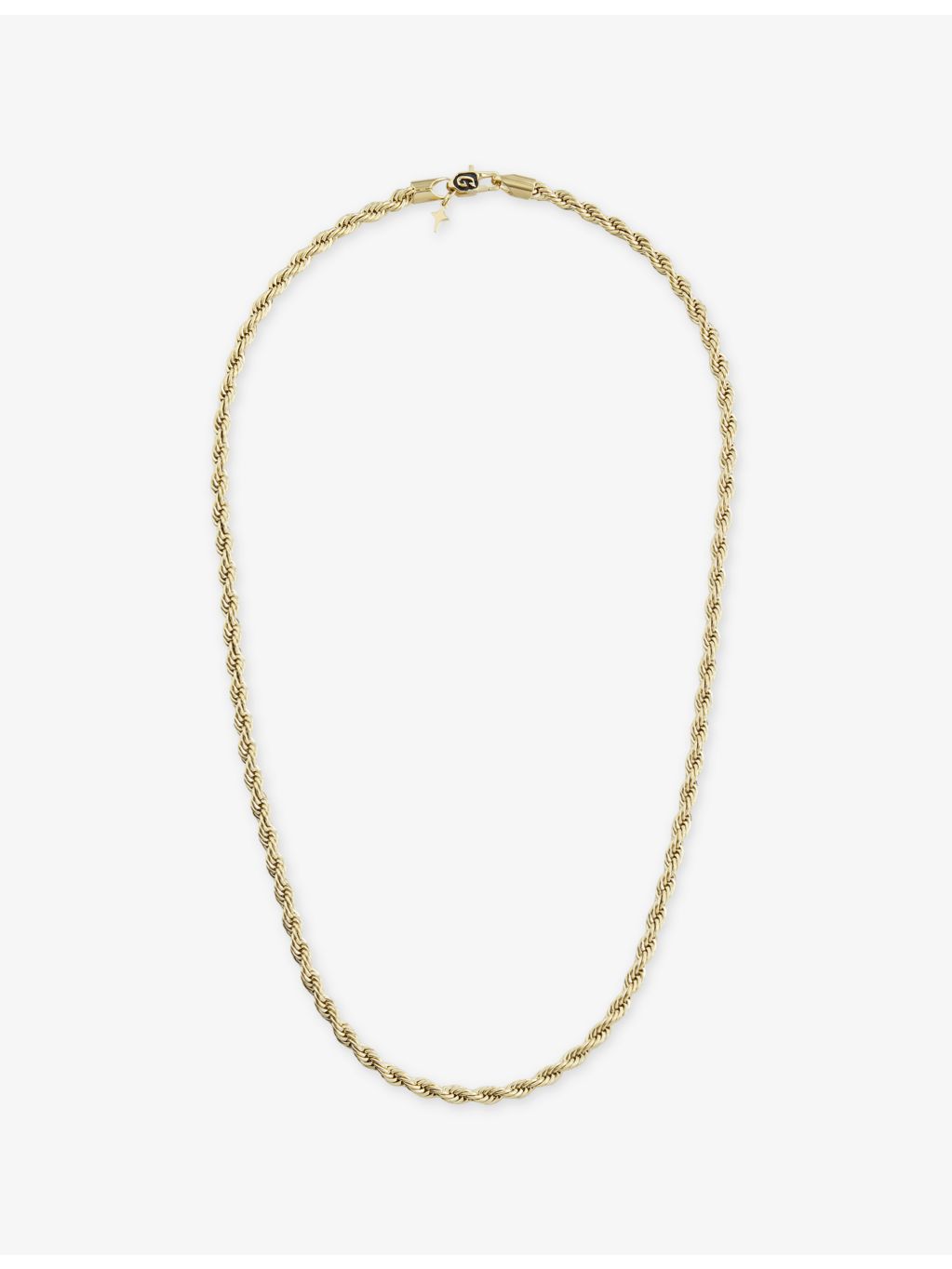 GLD rope chain necklace 4mm in 18ct gold-plated silver, UK version