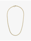 GLD rope chain necklace 4mm in 18ct gold-plated silver, UK version