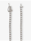 GLD cross bracelet 14ct white gold plated cubic zirconia - British product