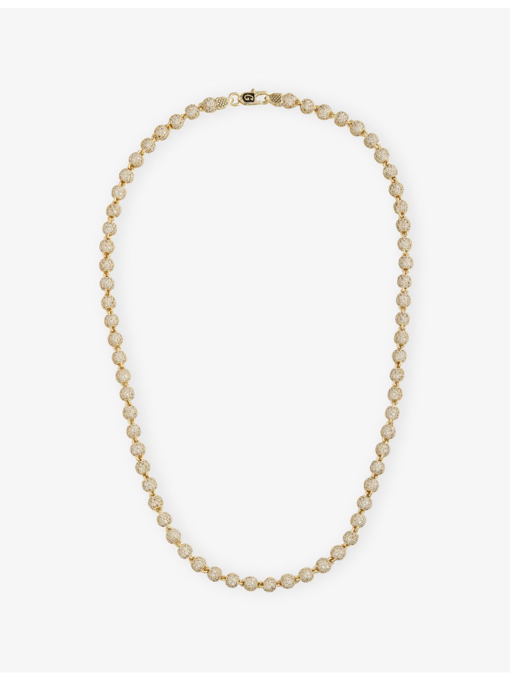 GLD iced ball necklace 4mm gold-plated cubic zirconia - British product