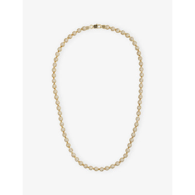 selfridges Iced Ball 4mm 18ct Gold-Plated Necklace- Buy online at McGrocer