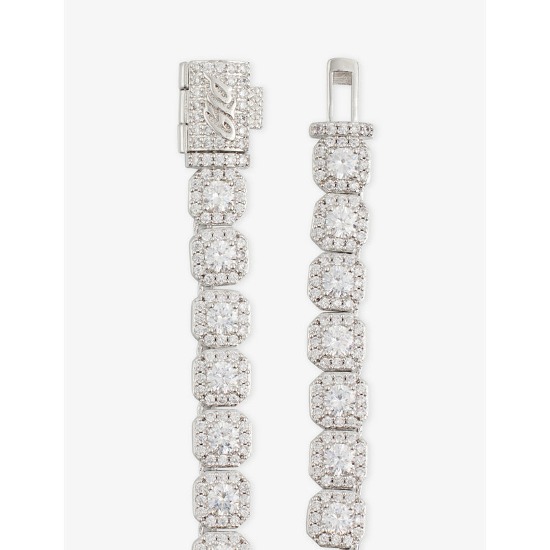 GLD 14ct white gold tennis chain 8.5mm 51.5cm (British brand)