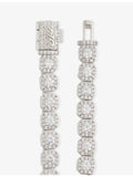 GLD 14ct white gold tennis chain 8.5mm 51.5cm (British brand)