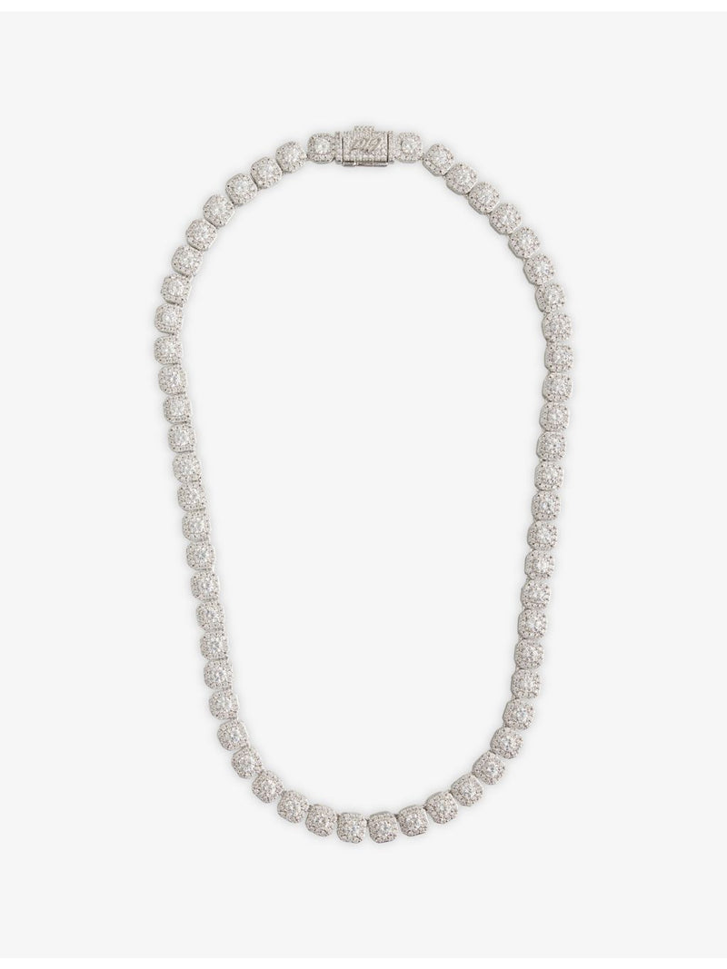 GLD 14ct white gold tennis chain 8.5mm 51.5cm (British brand)
