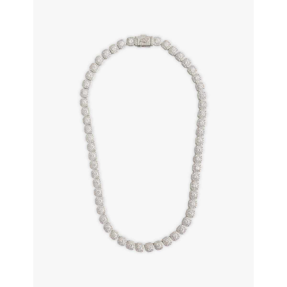 GLD 14ct white gold tennis chain 8.5mm 51.5cm (British brand)