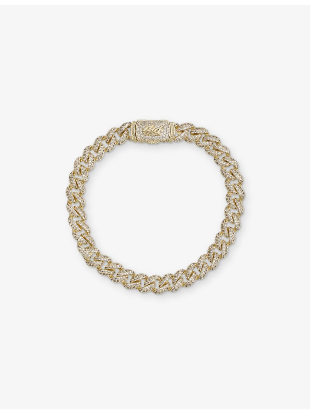 18ct gold plated Cuban bracelet 85mm - British product