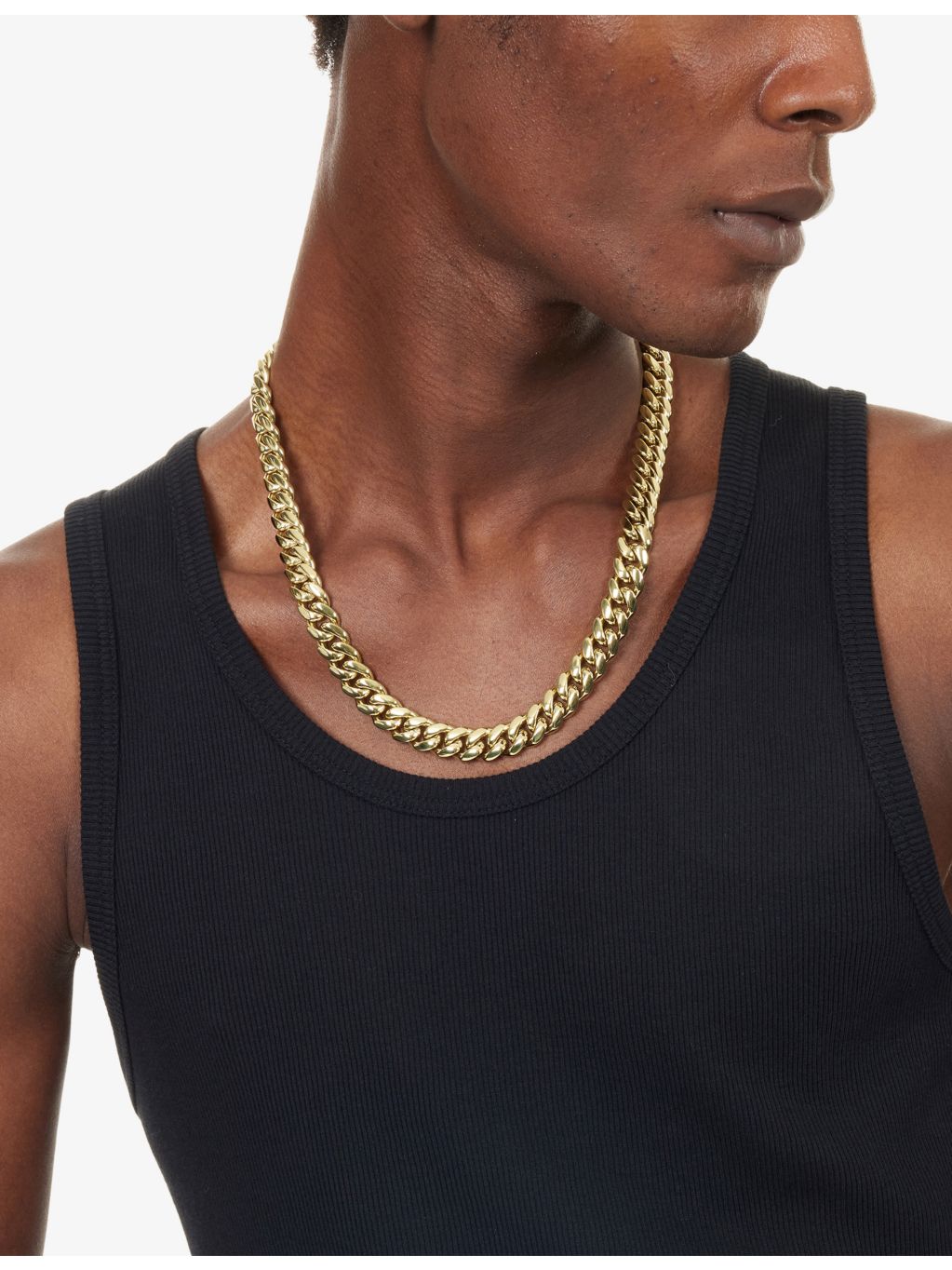 GLD Miami Cuban 18ct yellow plated necklace 12mm (British brand)