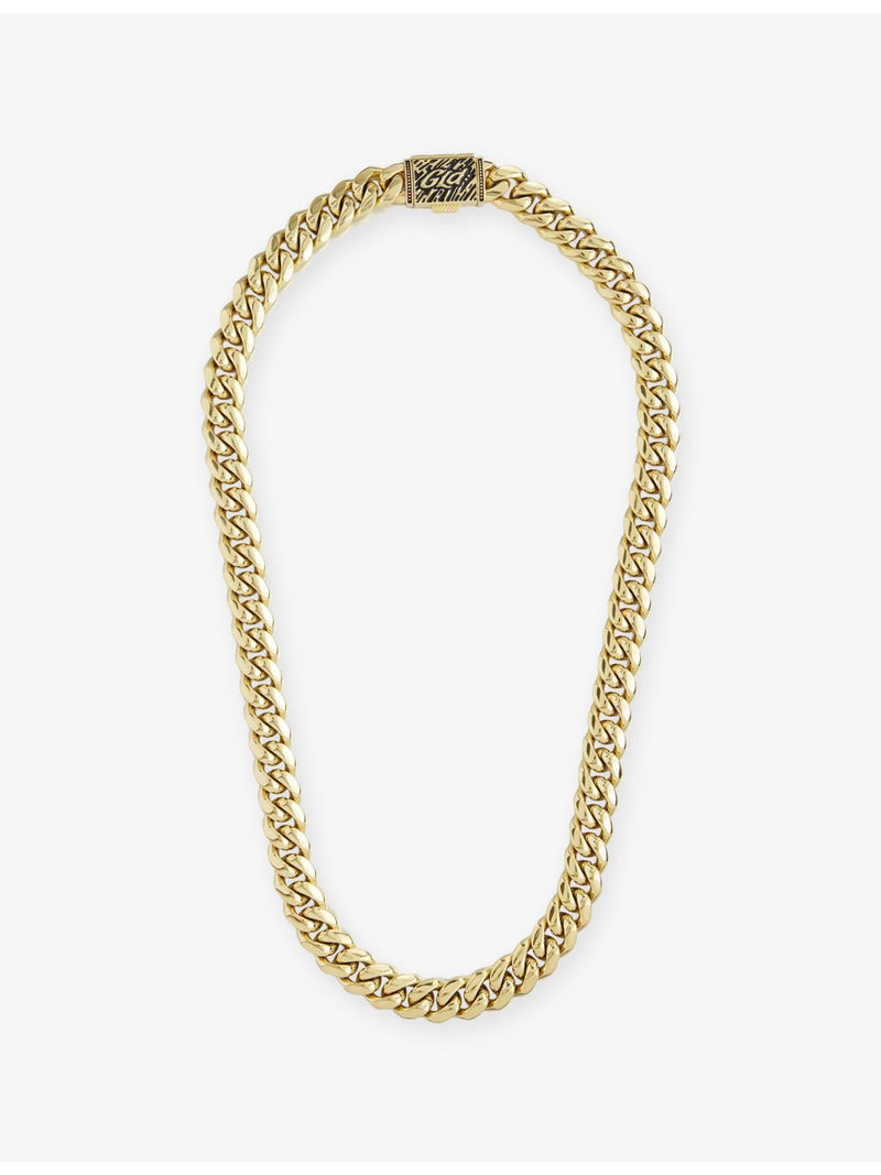 GLD Miami Cuban 18ct yellow plated necklace 12mm (British brand)