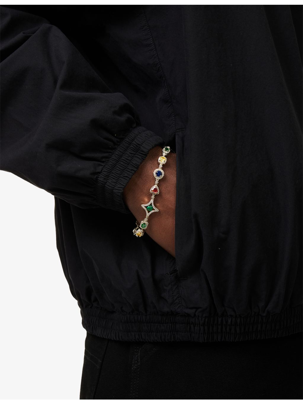 GLD gold-plated chain bracelet with cubic zirconia stones - British product