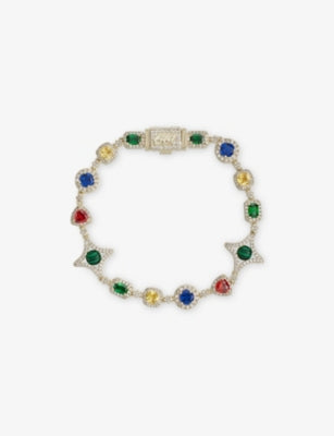 Gemstone Gold-Plated Chain Bracelet