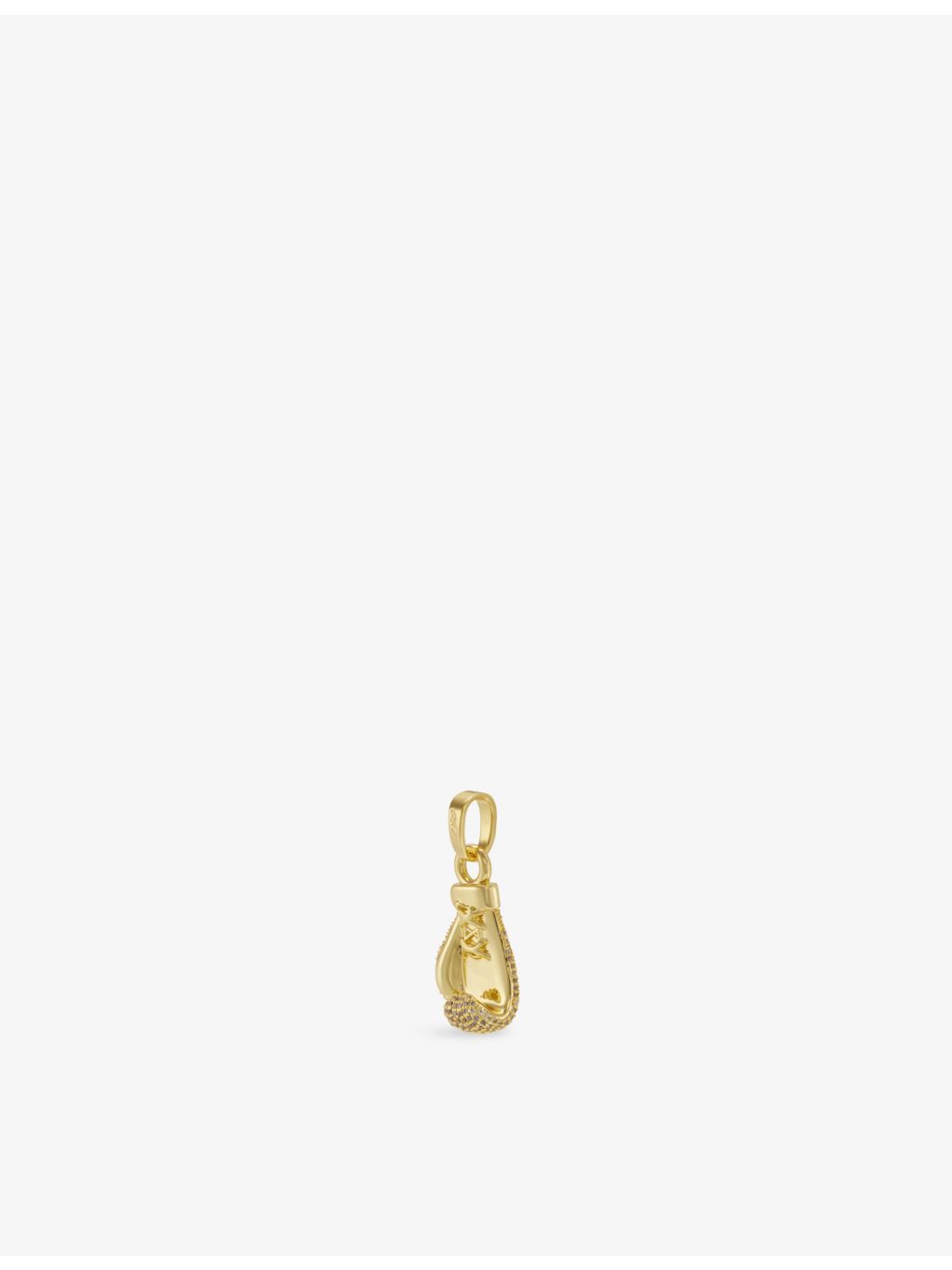 Boxing glove pendant 18ct gold-plated with cubic zirconia, UK version