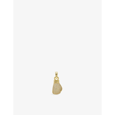 selfridges GLD Iced Boxing Glove 18ct Gold-Plated Pendant- Buy online at McGrocer