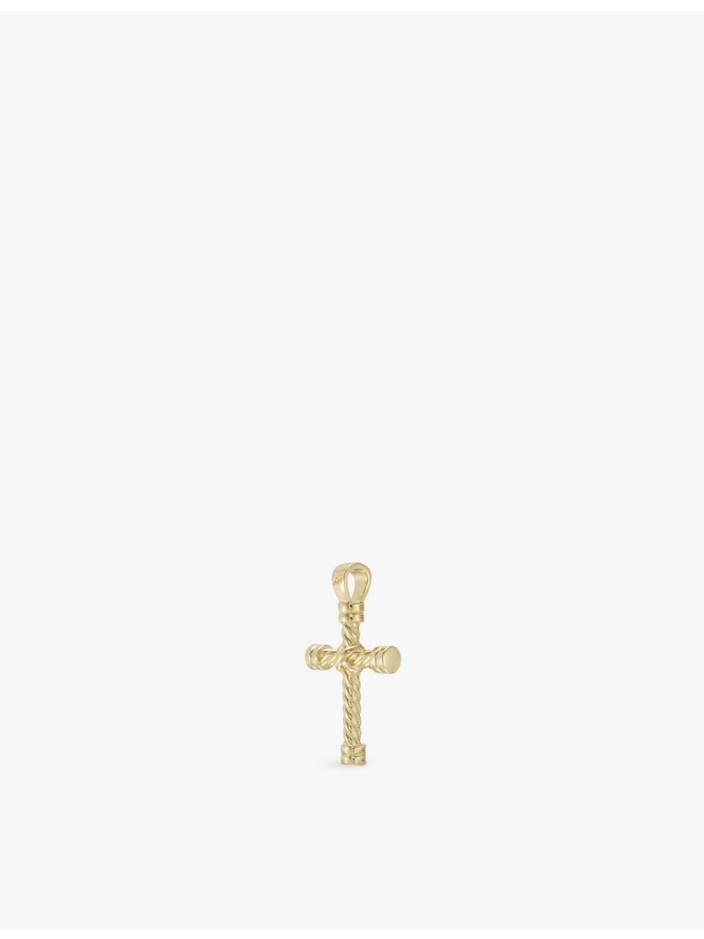 GLD 18ct gold-plated rope cross pendant, imported from the UK