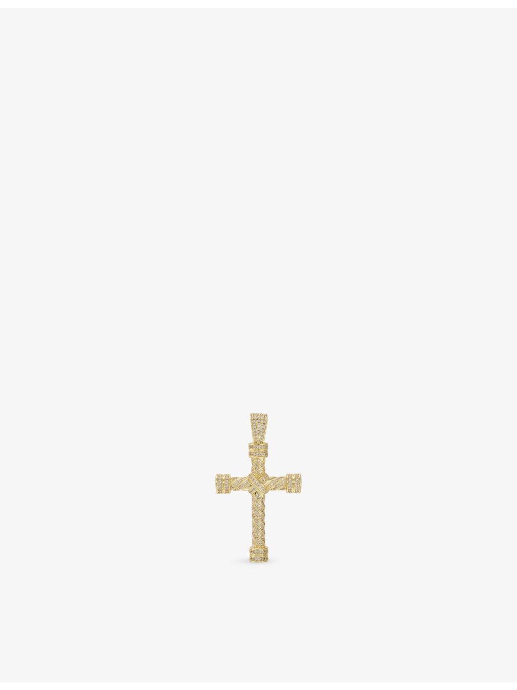 GLD 18ct gold-plated rope cross pendant, imported from the UK