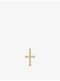 GLD 18ct gold-plated rope cross pendant, imported from the UK