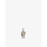 GLD rhodium-plated whistle pendant with cubic zirconia, 14mm x 35mm (British brand)