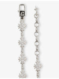 GLD rhodium plated white gold cross necklace with cubic zirconia (British brand)
