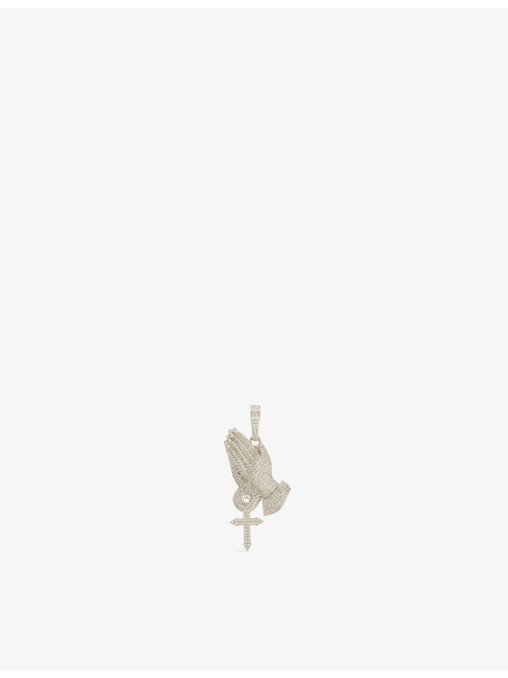 GLD rhodium-plated praying hands pendant 4 x 5 cm - British product