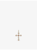GLD rhodium-plated ruby cross pendant 31mm x 44mm, UK version
